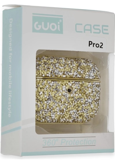 Newface - 725 - Airpods Pro 2 2.nesil Luz Taşlı Kılıf - Edntrend - - Gold
