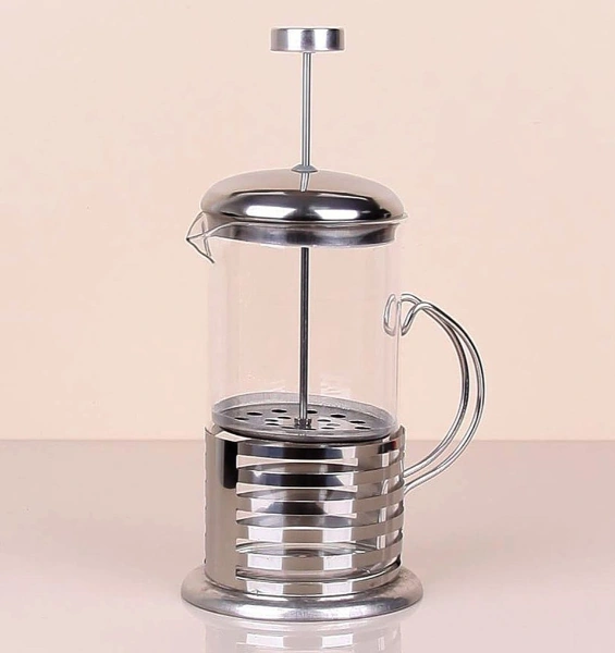 River World 350 Ml'lik French Press Cam Çelik Kulplu Renkli