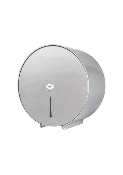 Paslanmaz Çelik Mini Jumbo Tuvalet Wc Kağıdı Aparatı Gümüş