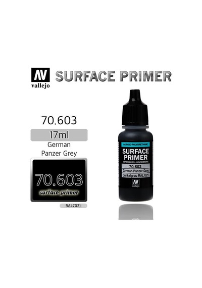 17 Ml. Ger. Panzer Grey Astar Maket Boyası, Vallejo 70603 Standart