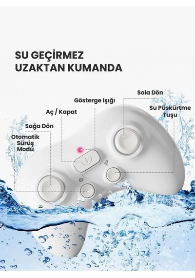 Uzaktan Kumandalı 6 Fonksiyonlu Su Püskürten 360 Derece Dönebilen Su Geçirmez Oyuncak Balina 1