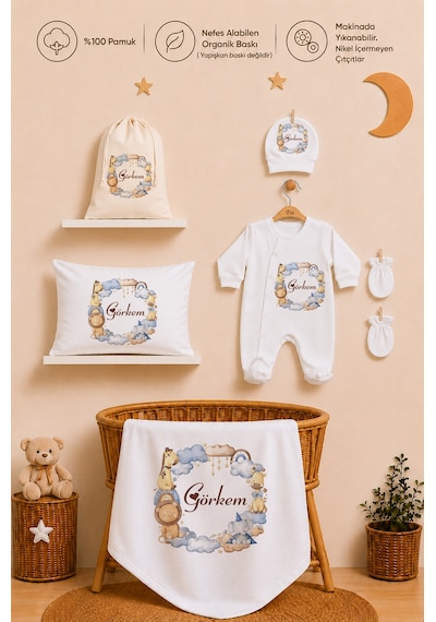 Pia Baby Kişiye Özel Erkek Bebek Hastane Çıkışı 12 Parça %100 Pamuk İsimli Organik Baskılı İsme Özel Keseli 105711k0x Ekru Pia Baby Kişiye Özel Erkek Bebek Hastane Çıkışı 12 Parça %100 Pamuk İsimli Organik Baskılı İsme Özel Keseli 105711k0x Ekru