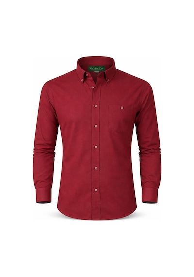 Dormen Uzun Kol Klasik Erkek Regular Fit Gömlek 7607 Bordo