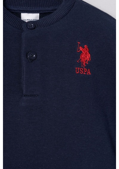 U.S. Polo Assn. Erkek Bebek Düğmeli Yaka Lacivert Uzun Kol Pijama Takım Usb3169-c-v1 Usb3169-c-v1