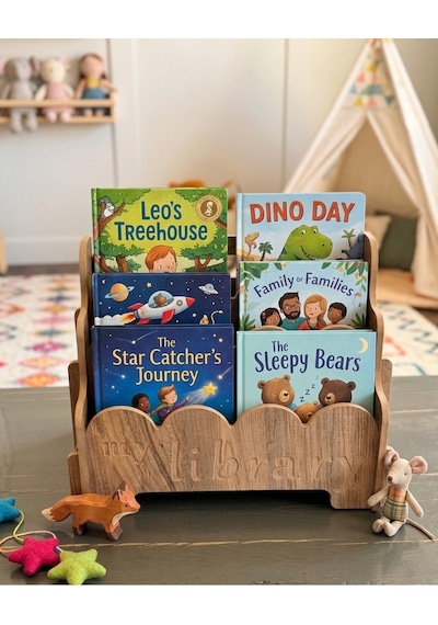 Montessori Ahşap Çocuk Kitaplık Kahverengi Eğitici Ve Dekoratif Tasarım My Library Kahverengi Montessori Ahşap Çocuk Kitaplık Kahverengi Eğitici Ve Dekoratif Tasarım My Library Kahverengi