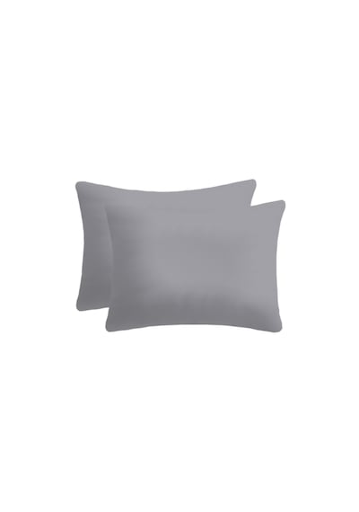 %100 Pamuklu Fermuarlı Bebek Yastık Kılıfı 35x45 2 Adet Gri