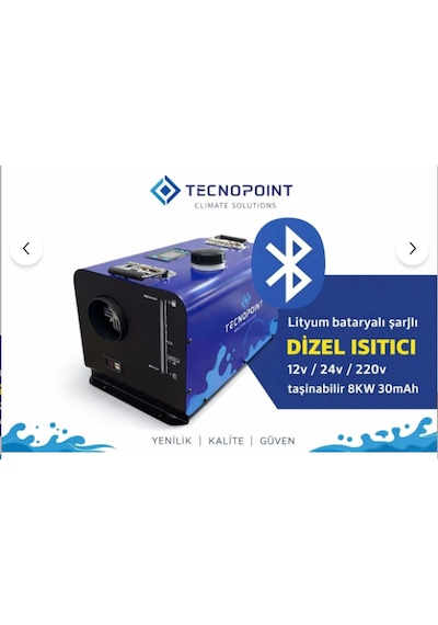 Tecnopoint Akülü 8kw Taşınabilir Dizel Seyyar Isıtıcı Webasto