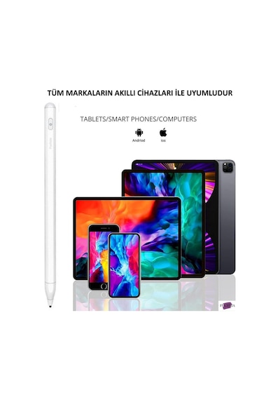 Apple Ipad Air 10.9 2022 5.Nesil Eğime Uyumlu Şarjlı Stylus Pen
