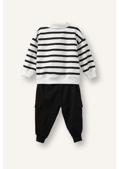 Defacto %100 Pamuk Uzun Kollu Sweatshirt Kargo Cepli Alt 2li Takım Erkek Bebek I0148a526aubk81 Siyah-bk81