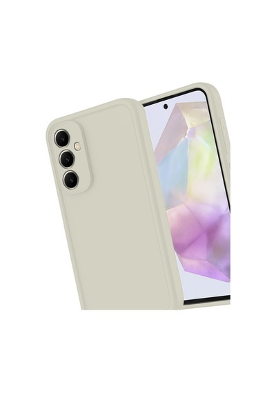 Samsung Galaxy  Uyumlu  A56 Kılıf Viera Silikon - Krem
