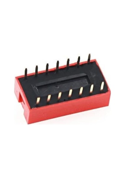 14 Pin - 7 Switch Dıp Kırmızı