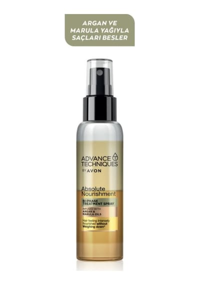 Avon Advance Techniques Argan ve Marula Yağı İçeren Çift Fazlı Saç Spreyi 100 ML