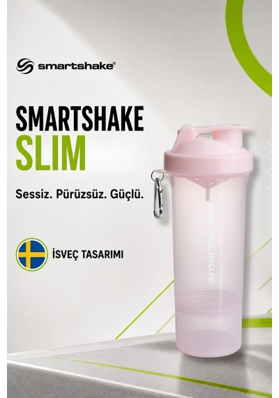 Smartshake Slim Serisi 500 Ml Pamuk Pembe Protein Shaker