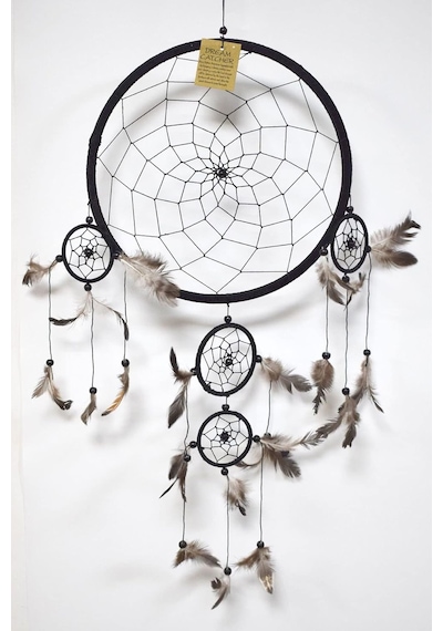 Rüya Kapanı, 27 Cm, Siyah, Düş Kapanı, Dream Catcher Diğer