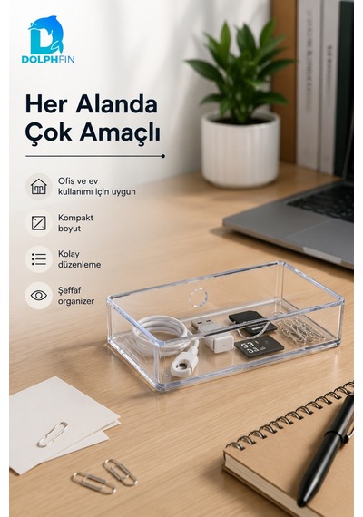Küçük Çekmece Modülü Şeffaf Kozmetik Organizer Makyaj Takı Ruj Oje Pamuk Düzenleyici