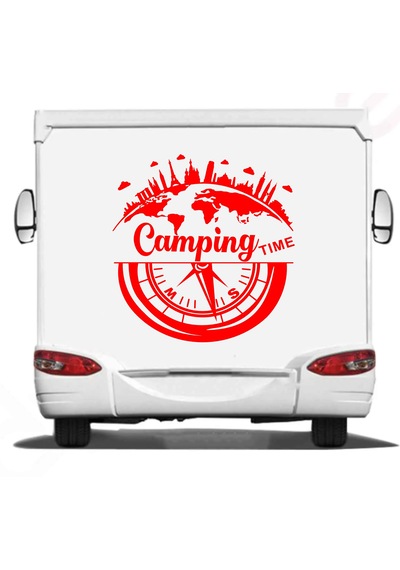 Kamp Sticker, Camping Time,off Road -4x4-adventure Sticker, Araba Oto Pickup Sticker 02517 100X100 Cm