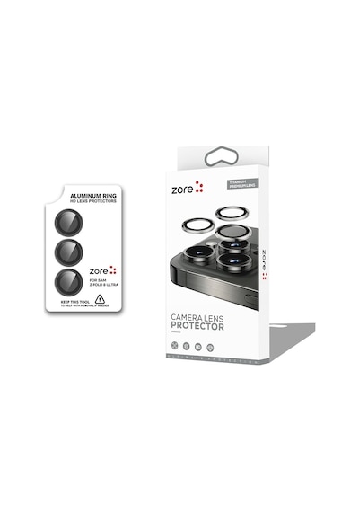 Vendas Samsung Galaxy Uyumlu Z Flip 8 Zore Cl-12 Premium Safir Parmak İzi Bırakmayan Anti-reflective Kamera Lens Koruyucu Siyah