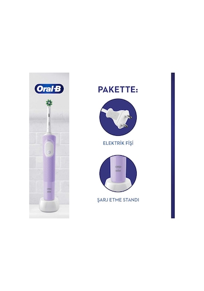 Oral-B Şarjlı Vitality Pro Koruma ve Temizlik Elektrikli Diş Fırçası Lila