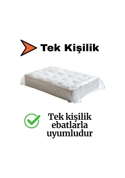 Tek Kişilik Yatak Baza Naylonu Kalın Dayanıklı Şeffaf Koruma Taşınma Nakliye Nakliyat Ambalajı Şeffa