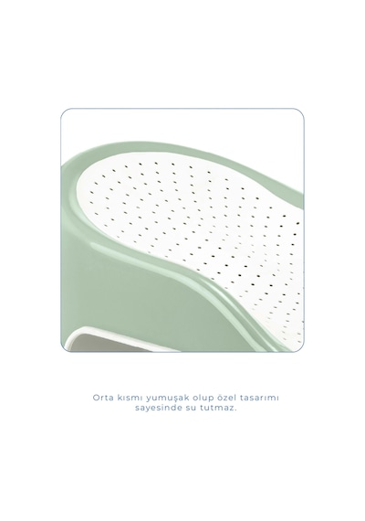 Babyjem Soft Banyo Desteği Bebek Yıkama Yardımcısı Soft Yeşil Çok Renkli