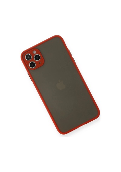 Apple Apple Uyumlu iPhone 11 Pro Max Kılıf Montreal Silikon Kapak - Kırmızı