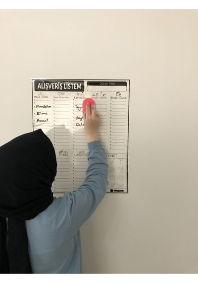 Alışveriş Listesi Programı Yazı Tahtası Akıllı Kağıt Tahta Tutuna-Şeffaf