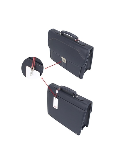 Case Club Notebook Laptop Evrak Çantası 15.6'inç 5 Bölmeli Su Geçirmez Omuz Askılı Lacivert