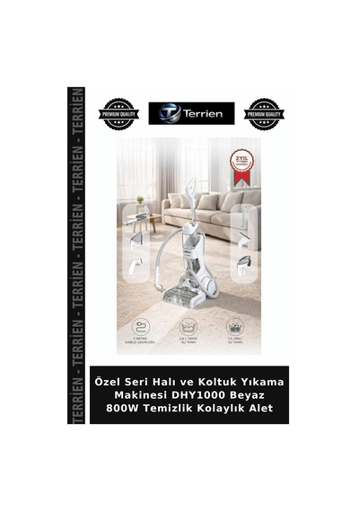 Özel Seri Halı Ve Koltuk Yıkama Makinesi Dhy1000 Beyaz 800w Temizlik Kolaylık Alet