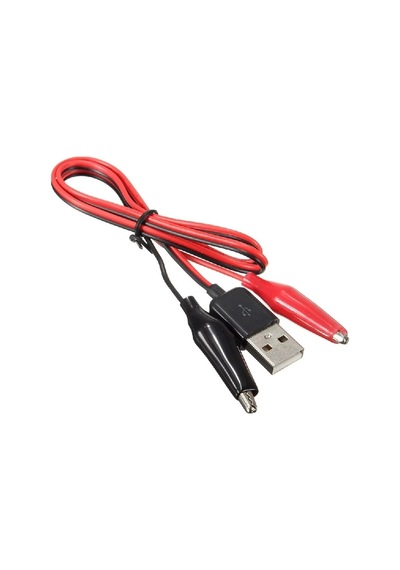 Usb Erkek Krokodil Çevirici Kablo - 5v Kaynak Test Kablosu 60cm Max 2a