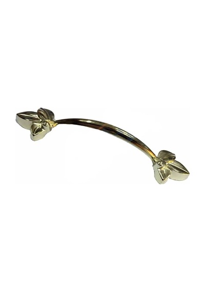 Hubrendy Çer Dekoratif Zamak Yaprak Kulp - 96mm, Sarı, 1 Adet Diğer