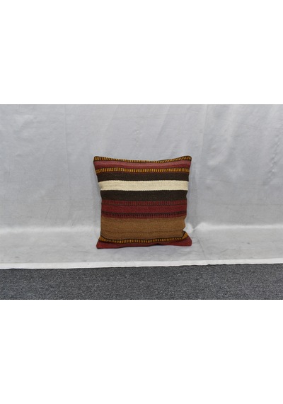 Zehra Abla Halı Yeni El Dokuma Dekoratif Kilim Kırlent Yastık Kılıfı 6732 Çok Renkli