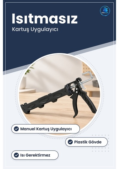 Soğuk Silikon Tabancası Plastik Gövdeli Manuel Kartuş Uygulayıcı