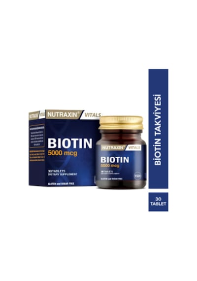 Biotin 5000 Mcg 30 Tablet Biotin Takviyesi 1 Adet