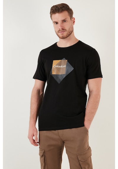 Buratti Baskılı Bisiklet Yaka % 100 Pamuk Slim Fit Erkek T Shirt 646R3940 Siyah Buratti Baskılı Bisiklet Yaka % 100 Pamuk Slim Fit Erkek T Shirt 646R3940 Siyah