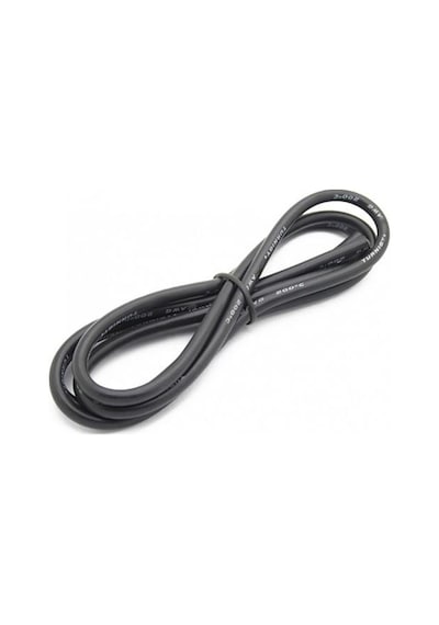 8 AWG Silikon Kablo Siyah - 1 Metre