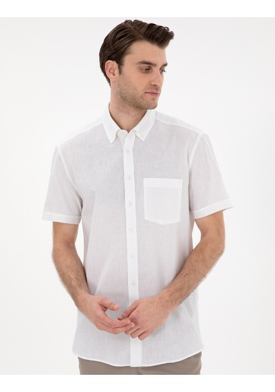 Pierre Cardin Erkek Beyaz Gömlek Kısa Kollu 50303418-vr013 Beyaz