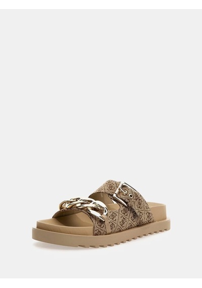 Guess Fatema2 Terlik Fl6ft2fal03 Bej/kahverengi Bej - Kahverengi