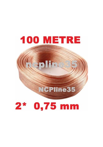 100 Metre Hoparlör ve Ses Kablosu 2x0.75 Şeffaf