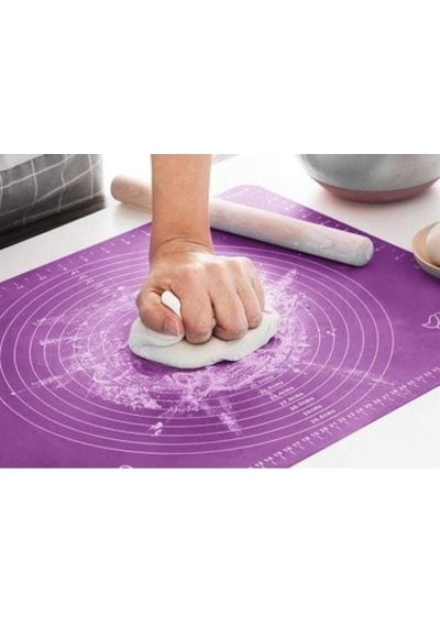 Büyük Boy Silikon Hamur Açma Matı 50x40 Cm Hamur Açma Matı