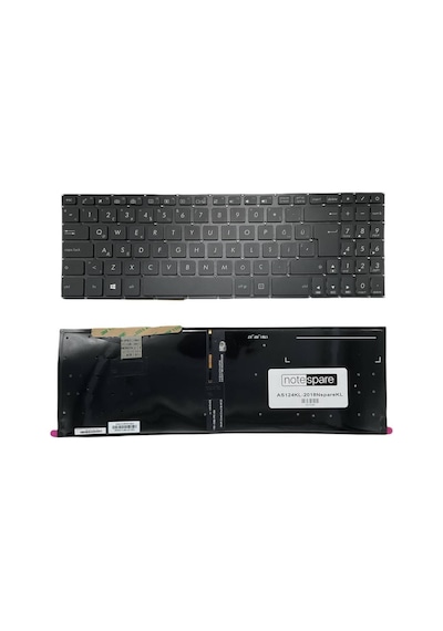 Asus İle Uyumlu Vivobook N580vd-fı033t Notebook Klavye Işıklı Siyah Tr