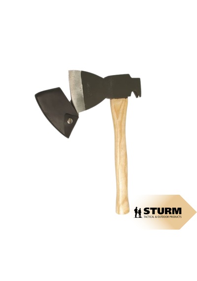 Sturm Survival Ahşap Saplı Taktik Outdoor Kamp Baltası - 35 Cm Karbon Çelik