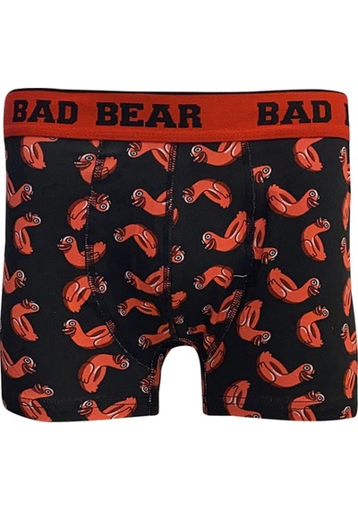 Bad Bear Duck Siyah Ördek Desenli Erkek Boxer - L