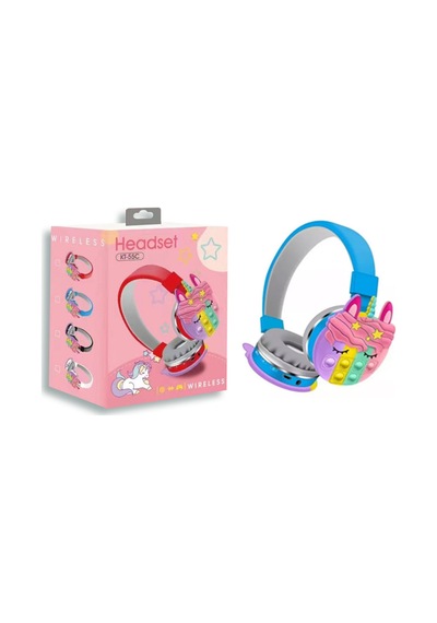 Çoçuklar İçin Bluetooth Kulaklık Karikatür Popit Sd Kart Girişli Şarjlı Kablosuz Kulaklık