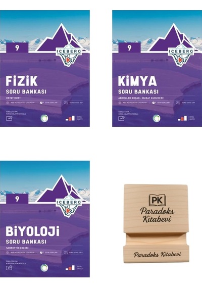 Okyanus 9. Sınıf Iceberg Fizik Kimya Ve Biyoloji Soru Bankası 3lü Set + Telefon Standı