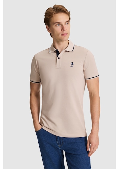 U.S. Polo Assn. U.s. Polo Assn. Erkek Taş Tişört Basic 50326975-vr049 Taş Rengi