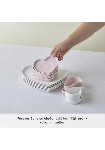 Karaca Forever Bone Adore 27 Parça 6 Kişilik Kahvaltı Takımı Pembe