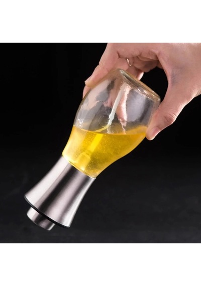 Paslanmaz Çelik Başlıklı Cam Spray Yağdanlık Açık Lacivert