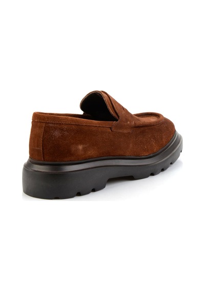 Taba Hakiki Deri Erkek Loafer Ayakkabı E01310113202 Taba