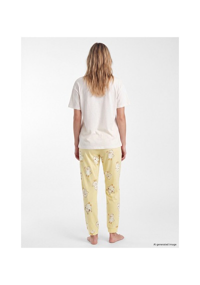 LC Waikiki Alıta Cıty Farkıyla Lcw Young Sarı Penye Baskılı Kısa Kollu Kadın Pijama Takım Sari - 929503776 Sari LC Waikiki Alıta Cıty Farkıyla Lcw Young Sarı Penye Baskılı Kısa Kollu Kadın Pijama Takım Sari - 929503776 Sari