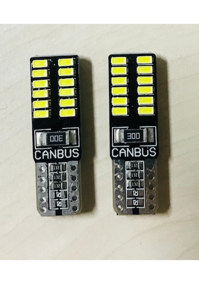 T10 Park Ampulü Canbus Dipsiz 24 Ledli Beyaz Süper Işık 2 Adet